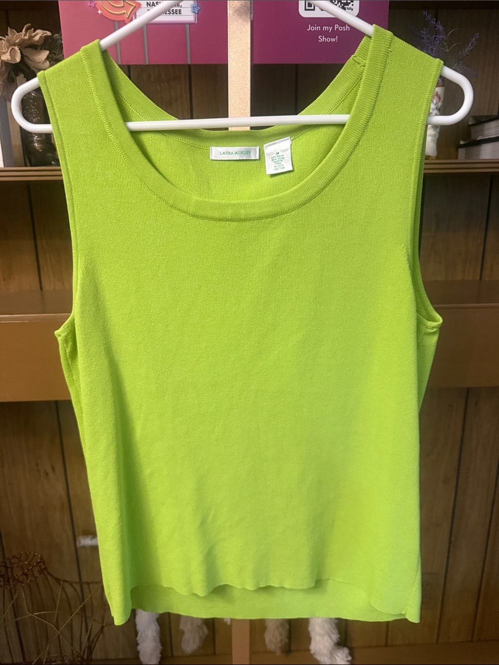 Laura Ashley Lime Green Tank - Picture 1 of 2